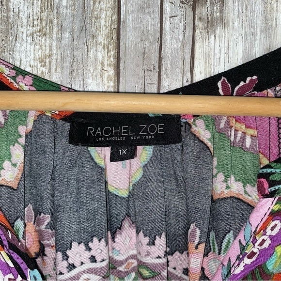 Rachel Zoe Multi Floral 3/4 Sleeve Blouse - Picture 5 of 6